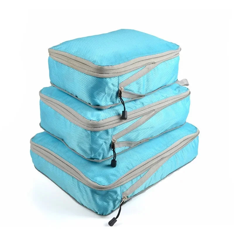 3-Piece Compression Packing Cubes Set – Pack More, Stay Organized