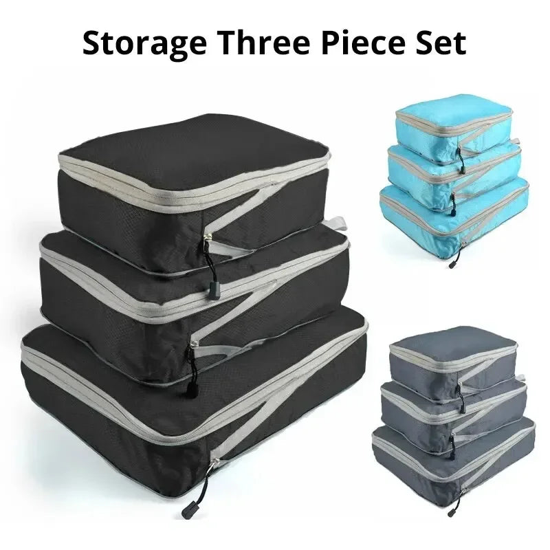 3-Piece Compression Packing Cubes Set – Pack More, Stay Organized